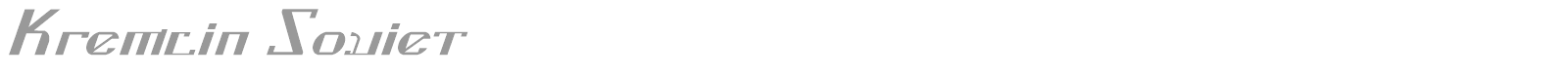 Kremlin Soviet font preview